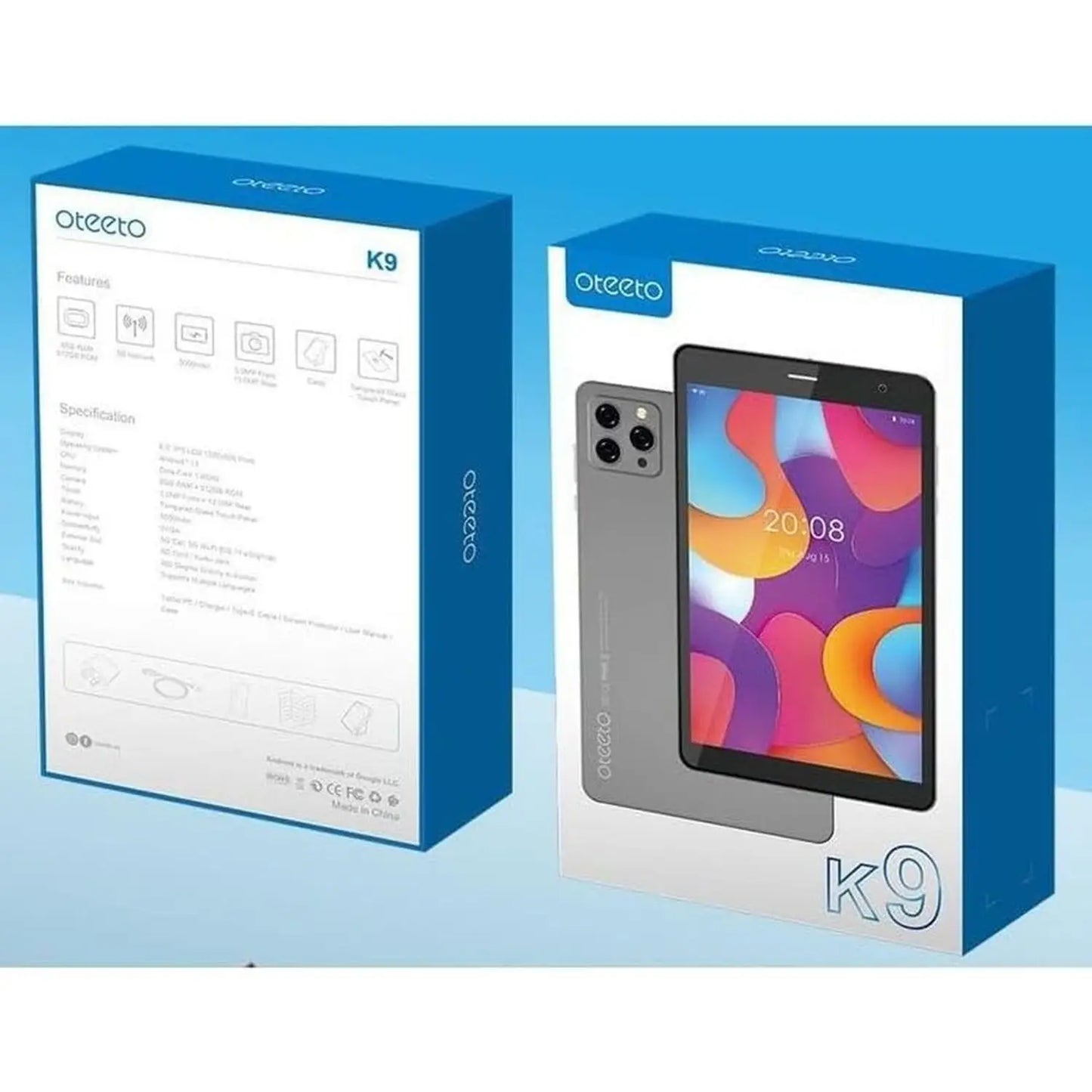 Oteeto K9 Tablet – WiFi+5G 512GB 8GB 8inch