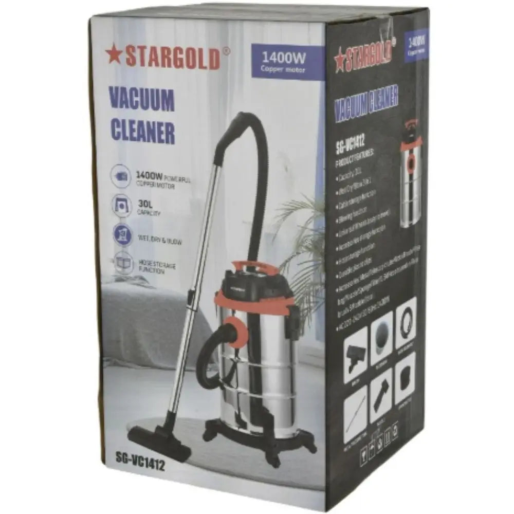 Stargold Wet & Dry Vacuum Cleaner Silver – SG-VC1412