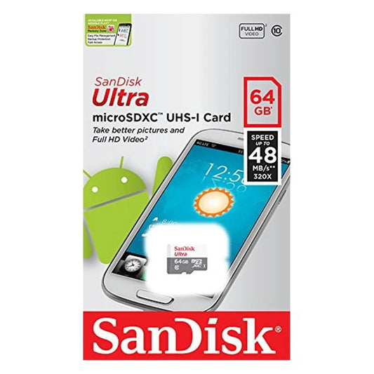 Sandisk Ultra Android MicroSDXC Memory Card 64GB Class10