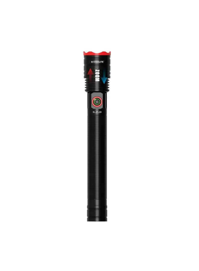 Starlite SL-FL20 Zoom LED Flashlight – 20W Laser LED, 1000 Lumens, Long Range