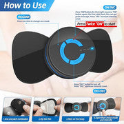 Mini Massager,Rechargeable Intelligent TENS Unit Muscle Stimulator for Pain Relief - FSA or HSA Eligible Deep Tissue EMS Massager Management for Back, Neck, Arm Electronic Pulse Machine