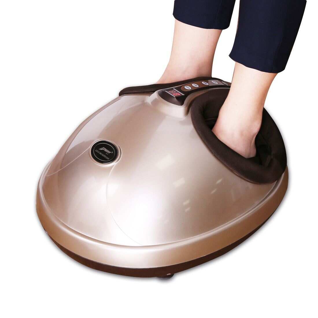 Foot Massager Kneading Shiatsu Therapy Plantar Massage with Heat Function Auto-Off Timer