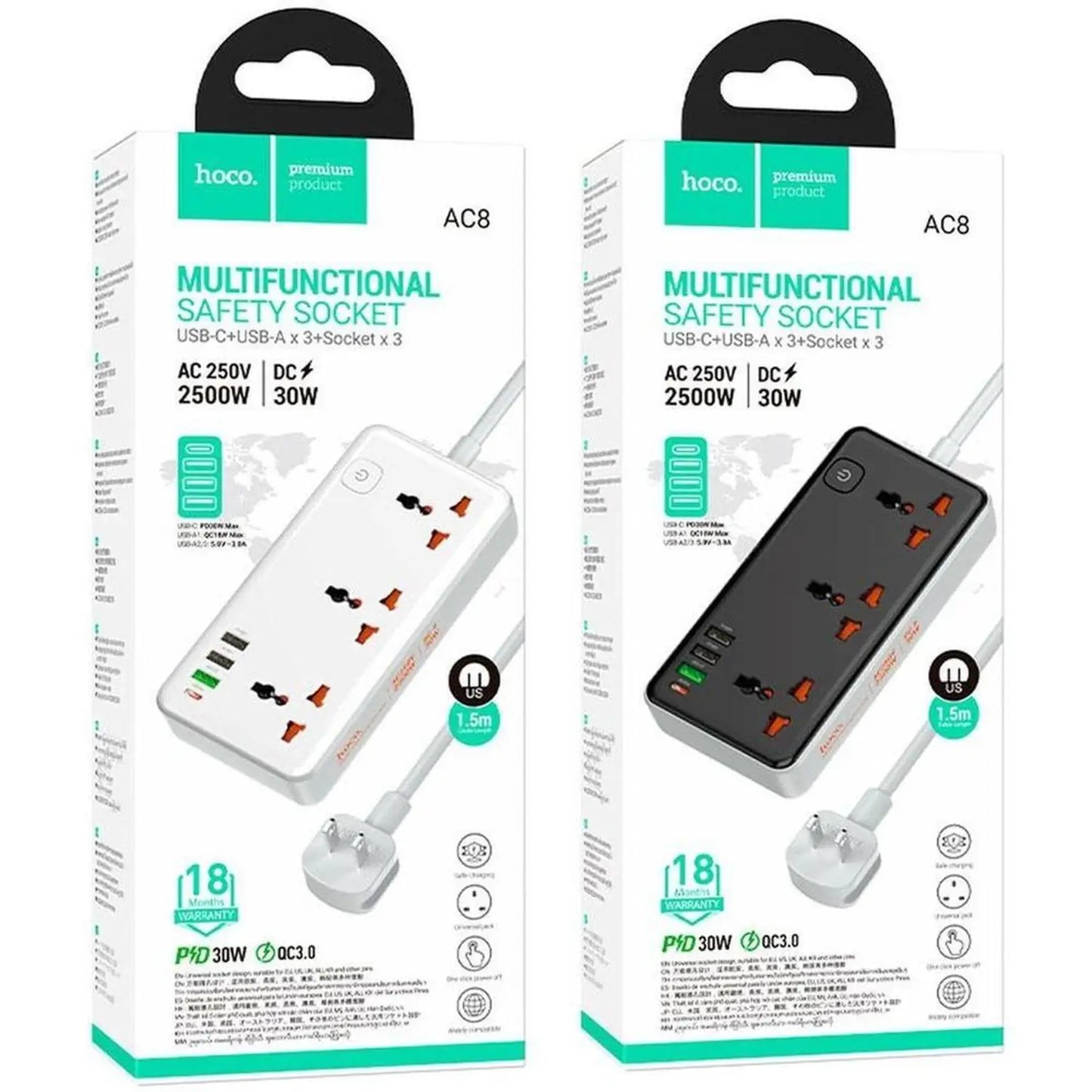 Hoco AC8 Power Strip 2500W