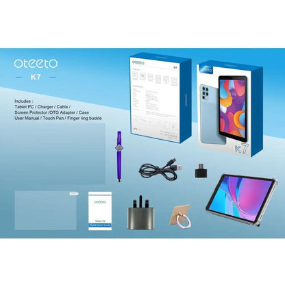 Oteeto K7 Tablet – WiFi 256GB 8GB 7inch Grey