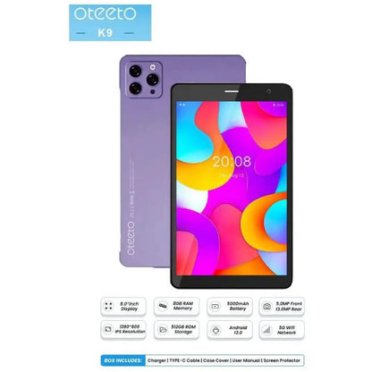 Oteeto K9 Tablet – WiFi+5G 512GB 8GB 8inch
