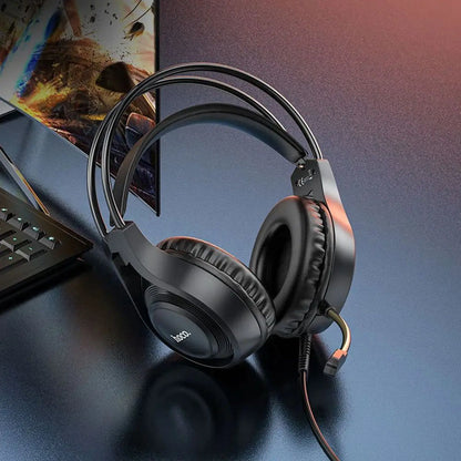 Hoco W106 Tiger Wired On Ear Gaming Headphone Black