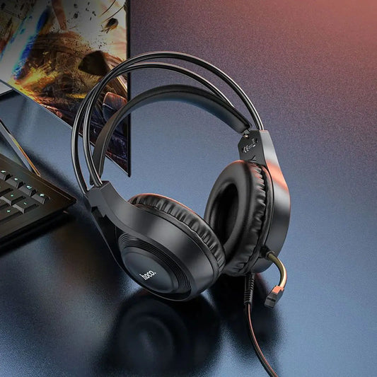 Hoco W106 Tiger Wired On Ear Gaming Headphone Black