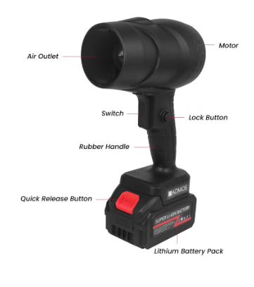 Admos AY‑508 Cordless Electric Air Blower with 1200 mAh Battery