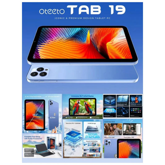 Oteeto TAB 19 5G Iconic & Premium Design Tablet – 10.1" Display, 12GB RAM | 512GB